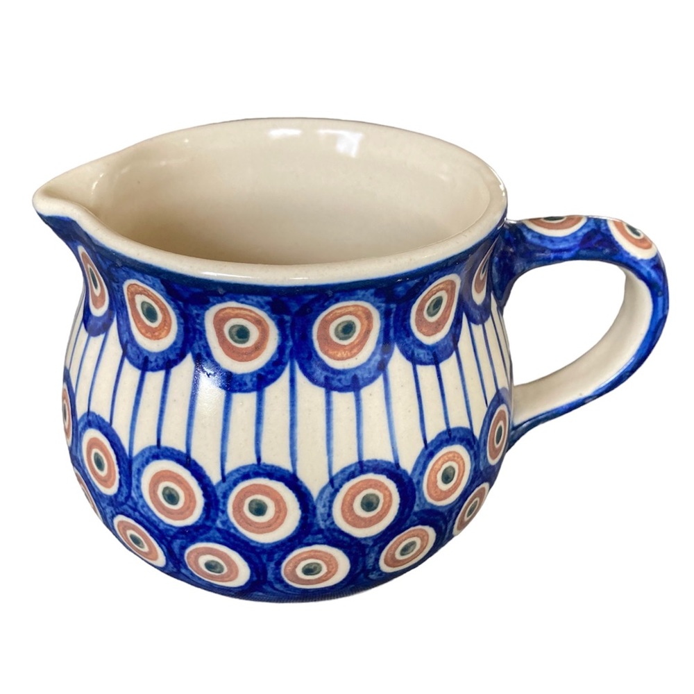 Boleslawiec Polish Pottery hand made pitcher creamer 2 cup